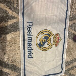Real Madrid White and Blue Flag